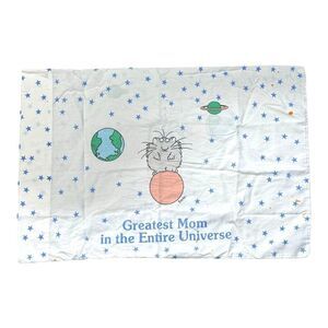 Vtg 80s Sandra Boynton "Greatest Mom In The Entire Universe" Pillowcase READ